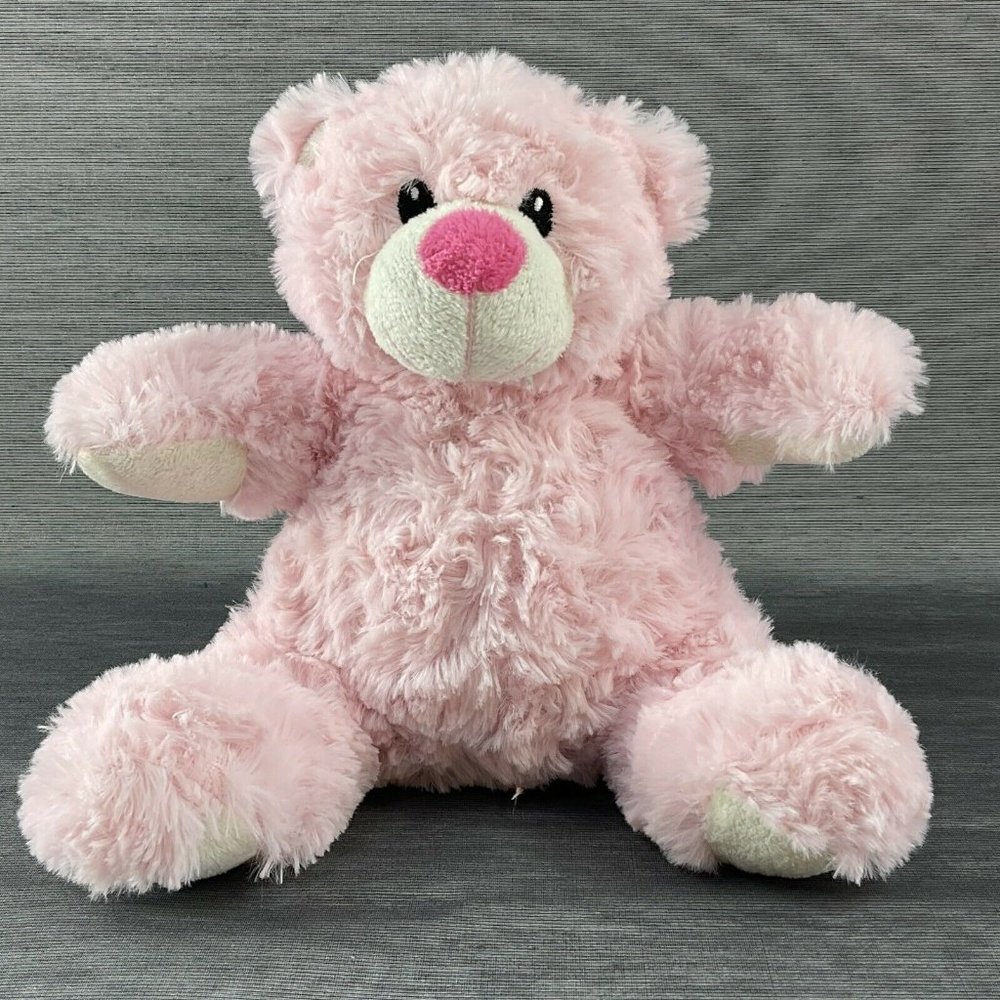 Bears2go Plush Bear Cuddly Baby Pink Swirl Fur Stuffed Animal Toy Squishy Soft